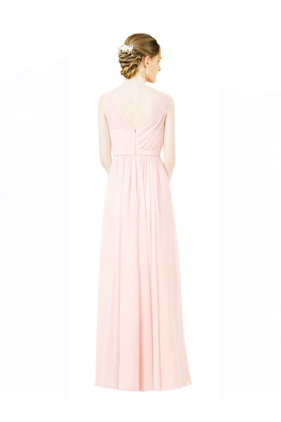 A-Linien Jewel Chiffon Lange Brautjungfernkleider Lieferanten