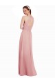 A-Linien Neckholder Chiffon Lange Brautjungfernkleider Lieferanten