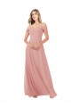 A-Linien Off-Schulter Chiffon Lange Brautjungfernkleider Lieferanten