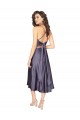 A-Linien Scoop Midi Seidiger Satin Kurze Brautjungfernkleider / Abiballkleider / Cocktailkleider / Heimkehr Kleider Lieferanten