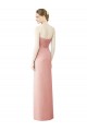 A-Linien Trägerlos Chiffon Lange Brautjungfernkleider Lieferanten