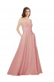 A-Linien Trägerlos Chiffon Lange Brautjungfernkleider Lieferanten