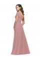 Altrosa A-Linien V-Ausschnitt Chiffon Lange Brautjungfernkleider Lieferanten