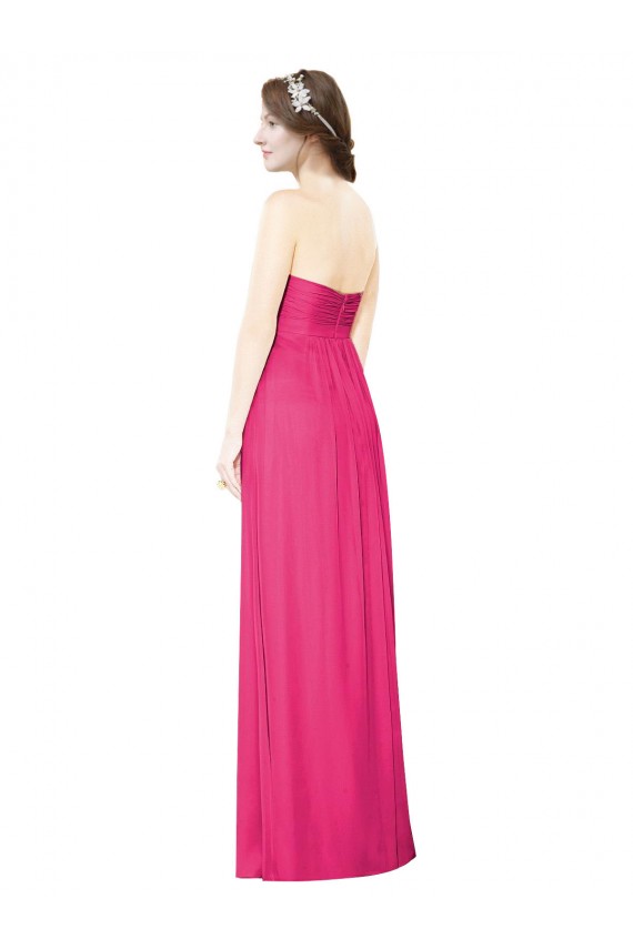 Azalee A-Linien Trägerlos Chiffon Lange Brautjungfernkleider Lieferanten