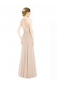 Champagner A-Linien Neckholder Stehkragen Ausschnitt Chiffon Spitze Lange Brautjungfernkleider / Abiballkleider Lieferanten