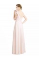 Creme Rosa A-Linien Chiffon Spitze Lange Brautjungfernkleider Lieferanten