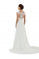 Elfenbein A-Linien Kapelle-schleppe Chiffon Klassisch Brautkleider Lieferanten