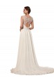 Elfenbein Etui Kapelle-schleppe Chiffon Brautkleider Lieferanten