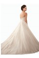 Elfenbein Prinzessin Kapelle-schleppe Satin Tüll Spitze Brautkleider Lieferanten