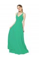 Emerald Etui V-Ausschnitt Chiffon Lange Brautjungfernkleider Lieferanten