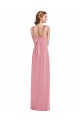 Hautrosa A-Linien Neckholder Chiffon Lange Brautjungfernkleider Lieferanten
