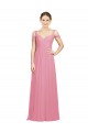 Hautrosa A-Linien Off-Schulter Chiffon Lange Brautjungfernkleider Lieferanten