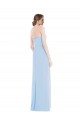 Helles Himmelblau A-Linien Chiffon Lange Brautjungfernkleider Lieferanten