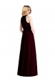 Helles Himmelblau Trompete Neckholder Chiffon Lange Brautjungfernkleider Lieferanten