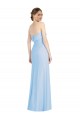 Helles Himmelblau Trompete Trägerlos Chiffon Lange Formale Brautjungfernkleider / Abendkleider Lieferanten