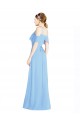 Immergrün A-Linien Neckholder Chiffon Lange Brautjungfernkleider Lieferanten