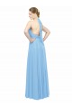 Immergrün A-Linien Neckholder Chiffon Lange Brautjungfernkleider Lieferanten
