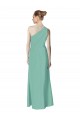 Jade A-Linien Eine-Schulter Chiffon Lange Brautjungfernkleider Lieferanten