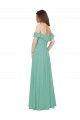 Jade A-Linien Off-Schulter Chiffon Lange Brautjungfernkleider Lieferanten