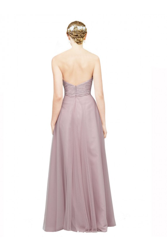 Light Lilac A-Linien Tüll Spitze Lange Brautjungfernkleider Lieferanten