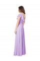 Lila A-Linien Eine-Schulter Chiffon Lange Brautjungfernkleider Lieferanten