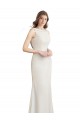 Meerjungfrau Bootshals Stehkragen Ausschnitt Chiffon Satin Lange Brautjungfernkleider Lieferanten