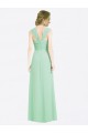 Minzgrün A-Linien Chiffon Lange Brautjungfernkleider Lieferanten