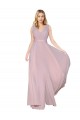 Primel A-Linien V-Ausschnitt Chiffon Lange Formale Brautjungfernkleider / Abendkleider / Abiballkleider Lieferanten