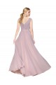 Primel A-Linien V-Ausschnitt Chiffon Lange Formale Brautjungfernkleider / Abendkleider / Abiballkleider Lieferanten