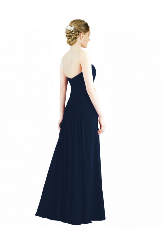 Rauchgrün A-Linien Chiffon Lange Brautjungfernkleider Lieferanten