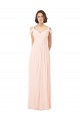 Rosa 42 A-Linien Off-Schulter Chiffon Lange Brautjungfernkleider Lieferanten