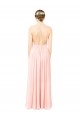 Rosa A-Linien Neckholder Chiffon Lange Brautjungfernkleider Lieferanten