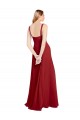 Rot A-Linien Chiffon Lange Brautjungfernkleider Lieferanten