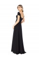 Schwarz A-Linien Chiffon Lange Brautjungfernkleider Lieferanten