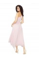 Schwarz A-Linien Eine-Schulter Trägerlos Midi Chiffon Kurze Brautjungfernkleider / Cocktailkleider / Heimkehr Kleider Lieferanten