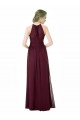 Schwarz A-Linien Neckholder Chiffon Lange Brautjungfernkleider Lieferanten