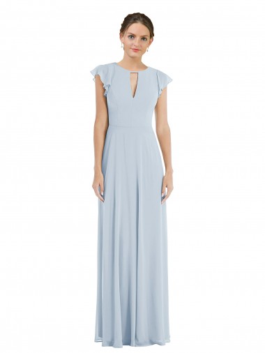 Seeglas A-Linien Chiffon Lange Formale Brautjungfernkleider / Abendkleider Lieferanten