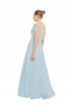Seeglas A-Linien Off-Schulter Chiffon Lange Brautjungfernkleider Lieferanten