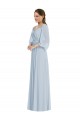 Seeglas A-Linien Off-Schulter Chiffon Lange Formale Brautjungfernkleider / Abendkleider Lieferanten