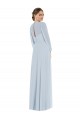 Seeglas A-Linien Trägerlos Chiffon Lange Formale Brautjungfernkleider / Abendkleider Lieferanten