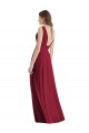 Seeglas A-Linien V-Ausschnitt Chiffon Lange Brautjungfernkleider Lieferanten
