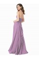 Staubiger Lavendel A-Linien Neckholder Chiffon Lange Brautjungfernkleider Lieferanten