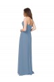 Staubiges Blau A-Linien Chiffon Lange Brautjungfernkleider Lieferanten