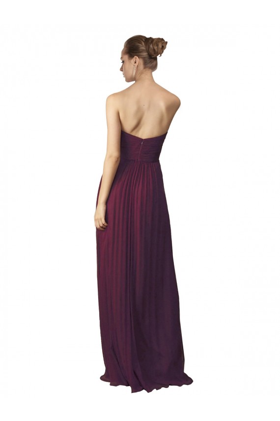 Traube A-Linien Chiffon Lange Brautjungfernkleider Lieferanten