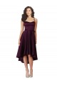 Traube A-Linien Scoop Neck Satin Kurze Brautjungfernkleider / Abiballkleider Lieferanten