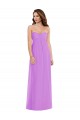 Violett A-Linien Chiffon Lange Brautjungfernkleider Lieferanten