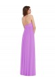 Violett A-Linien Chiffon Lange Brautjungfernkleider Lieferanten