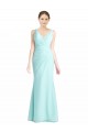Waterfall Meerjungfrau V-Ausschnitt Chiffon Spitze Lange Brautjungfernkleider Lieferanten