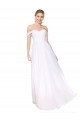 Weiß A-Linien Off-Schulter Chiffon Lange Formale Brautjungfernkleider / Abendkleider / Abiballkleider Lieferanten