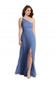 Windsor Blau A-Linien Eine-Schulter Chiffon Lange Formale Brautjungfernkleider / Abendkleider Lieferanten